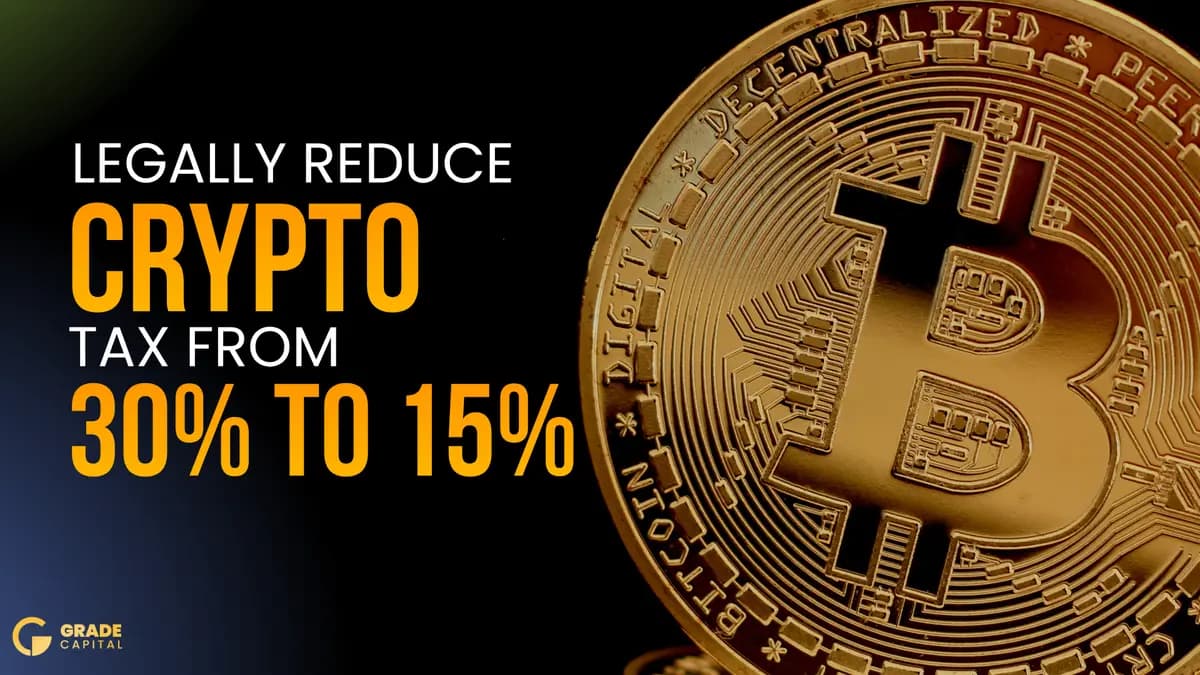 Legally Reduce Crypto Tax from 30% to 15% in India